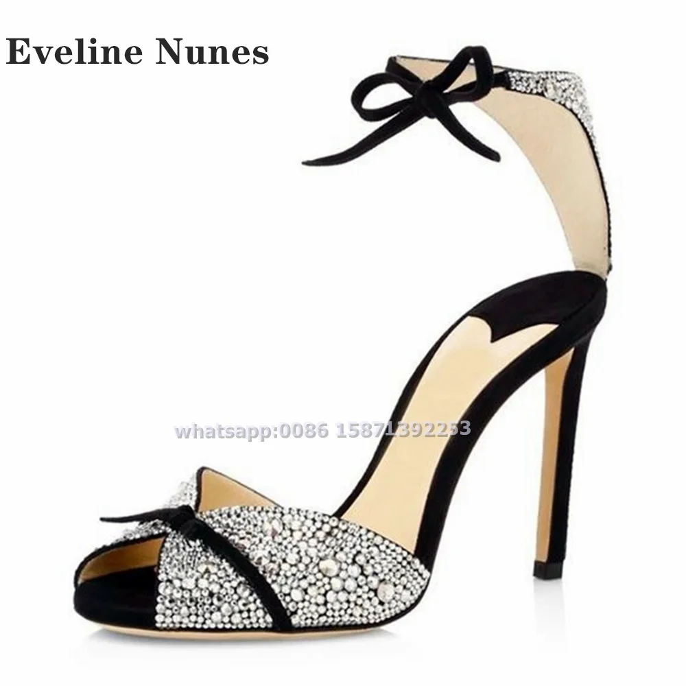 Bow Rhinestone Ankle Strap San - Summer Clothing Stores review and price